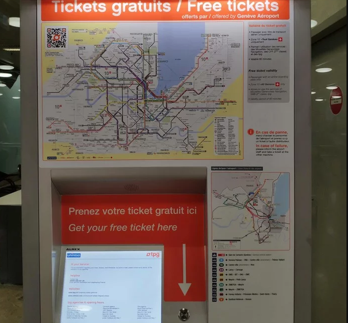 Automat bilete gratis Geneva
