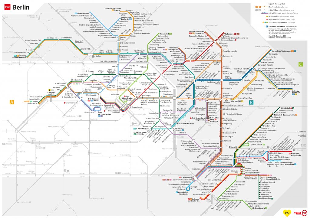 Harta rutelor cu tramvaiul Berlin